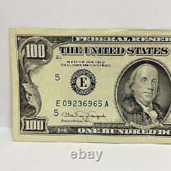 Series 1990 US One Hundred Dollar Bill $100 Richmond E 09236965 A