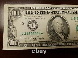 Series 1990 US One Hundred Dollar Bill $100 San Francisco L 23939527 A