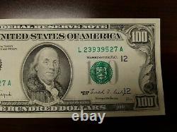 Series 1990 US One Hundred Dollar Bill $100 San Francisco L 23939527 A
