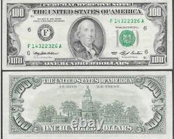 Series 1993 One Hundred Dollar Bill $100 Atlanta FED'Small Face