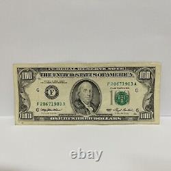Series 1993 US One Hundred Dollar Bill $100 Atlanta F 20671903 A