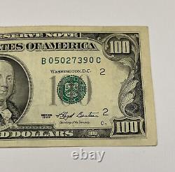 Series 1993 US One Hundred Dollar Bill $100 New York B 05027390 C