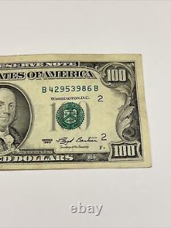 Series 1993 US One Hundred Dollar Bill $100 New York B 42953986 B
