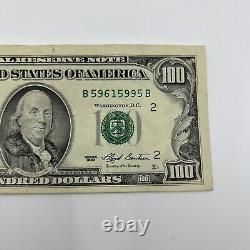 Series 1993 US One Hundred Dollar Bill $100 New York B 59615995 B small face