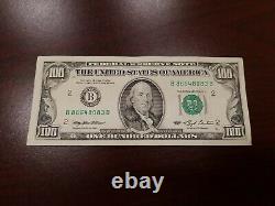 Series 1993 US One Hundred Dollar Bill $100 New York B 86648083 B