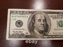 Series 1999 US One Hundred Dollar Bill $100 Kansas City MO BJ 07497961 A