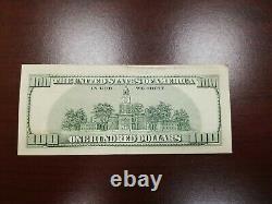 Series 1999 US One Hundred Dollar Bill $100 Kansas City MO BJ 09773520 A