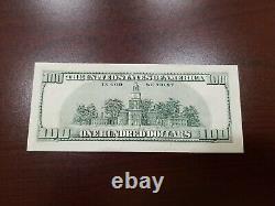 Series 2001 US One Hundred Dollar Bill Note $100 New York CB 42175123 D