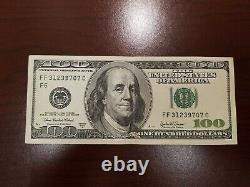 Series 2003 A US One Hundred Dollar Bill Note $100 Atlanta FF 31239707 C