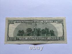 Series 2003 A US One Hundred Dollar Bill Note $100 Atlanta FF 90766666 B