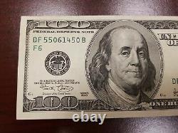Series 2003 US One Hundred Dollar Bill $100 Atlanta DF 55061450 B