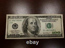 Series 2003 US One Hundred Dollar Bill $100 SanFrancisco DL 48273599 A