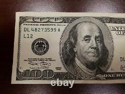 Series 2003 US One Hundred Dollar Bill $100 SanFrancisco DL 48273599 A