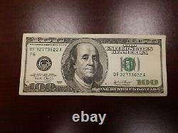 Series 2003 US One Hundred Dollar Bill Note $100 Atlanta DF 32773622 A
