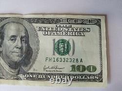 Series 2003 US One Hundred Dollar Bill Note $100 St Louis FH 16332328 A