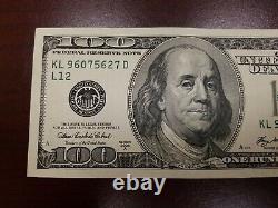 Series 2006A US One Hundred Dollar Bill Note $100 San Francisco KL 96075627 D