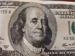 Series 2006 A US One Hundred Dollar Bill $100 Chicago KG 56555755 A
