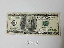 Series 2006 A US One Hundred Dollar Bill $100 New York KB 48065988 F