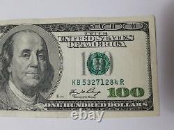 Series 2006 A US One Hundred Dollar Bill $100 New York KB 53271284 R