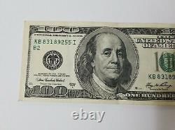 Series 2006 A US One Hundred Dollar Bill $100 New York KB 83189255 I