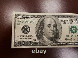 Series 2006 A US One Hundred Dollar Bill Note $100 New York KB 14704792 J