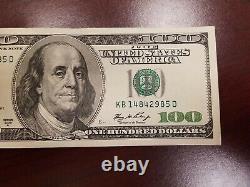 Series 2006 A US One Hundred Dollar Bill Note $100 New York KB 14842985 D