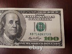Series 2006 A US One Hundred Dollar Bill Note $100 New York KB 71626373 B