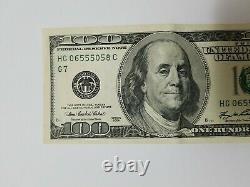 Series 2006 US One Hundred Dollar Bill $100 Chicago HG 06555058 C