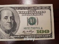 Series 2006 US One Hundred Dollar Bill $100 Cleveland HD 51793701 A