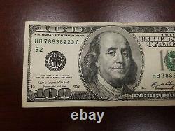 Series 2006 US One Hundred Dollar Bill $100 New York HB 78838223 A