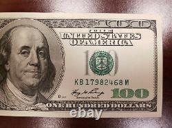 Series 2006 US One Hundred Dollar Bill $100 New York KB 17982468 M crisp