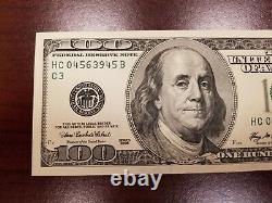 Series 2006 US One Hundred Dollar Bill $100 Philadelphia HC 04563945 B