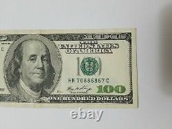 Series 2006 US One Hundred Dollar Bill Note $100 Dallas HK 70886867 C
