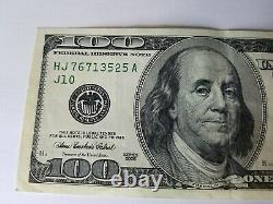 Series 2006 US One Hundred Dollar Bill Note $100 Kansas City HJ 76713525 A
