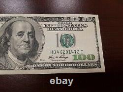 Series 2006 US One Hundred Dollar Bill Note $100 New York HB 46201472 I