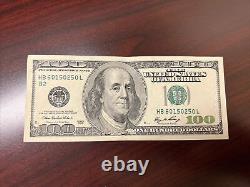 Series 2006 US One Hundred Dollar Bill Note $100 New York HB 60150250 L