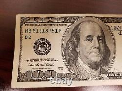 Series 2006 US One Hundred Dollar Bill Note $100 New York HB 61318751 K