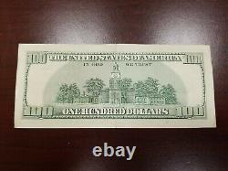 Series 2006 US One Hundred Dollar Bill Note $100 New York HB 66180844 K