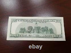 Series 2006 US One Hundred Dollar Bill Note $100 New York HB 70522025 F