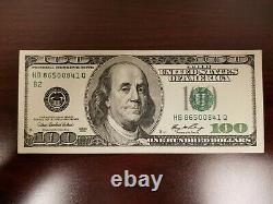 Series 2006 US One Hundred Dollar Bill Note $100 New York HB 86500841 Q