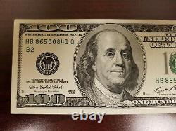 Series 2006 US One Hundred Dollar Bill Note $100 New York HB 86500841 Q