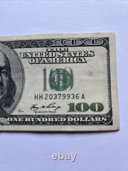 Series 2006 US One Hundred Dollar Bill Note $100 St Louis HH 20379936 A