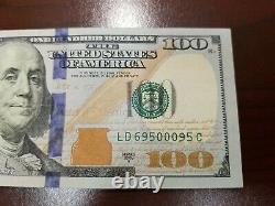 Series 2009 A US One Hundred Dollar Bill Note $100 Cleveland LD 69500095 C