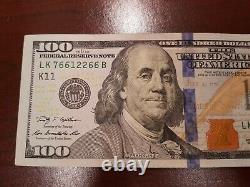 Series 2009 A US One Hundred Dollar Bill Note $100 Dallas LK 76612266 B