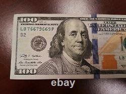 Series 2009 A US One Hundred Dollar Bill Note $100 New York LB 76679669 P
