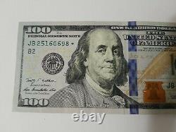 Series 2009 US One Hundred Dollar Bill Star Note $100 New York JB25160698