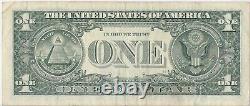 Series 2013 One Dollar Bill With Repeater Serial Number Off Center REVERSE