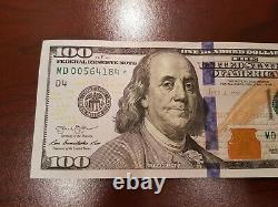Series 2013 US One Hundred Dollar Bill Star Note $100 Cleveland MD 00564184