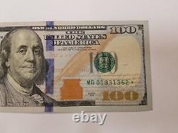 Series 2013 US One Hundred Dollar Bill Star Note $100 Cleveland MD 01331362