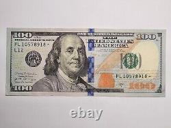 Series 2017A US One Hundred Dollar Bill Star Note $100 PL10578918 Circulated